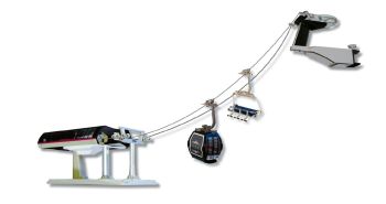 JC84394 - Skilift con cabinovia e seggiovia Nero e grigio