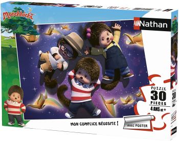 NAT86374 - Puzzle 30 pezzi MONCHHICHI con poster