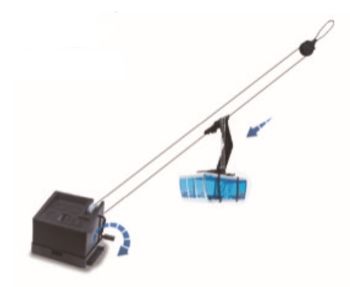 JC89094 - Skilift con 1 cabinovia manuale nera