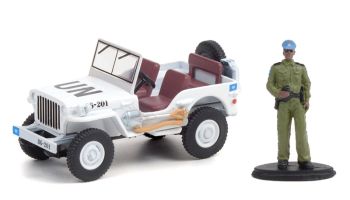 GREEN97110-A - JEEP WILLYS con guardia di sicurezza in blister