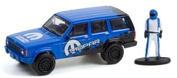 GREEN97120-E - JEEP Cherokee Sport MOPAR fuoristrada con conducente 2001 THE HOBBY SHOP serie 12 in blister