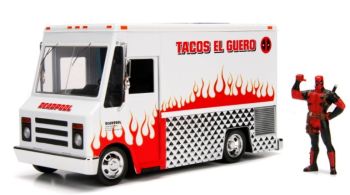 JAD99730 - Food Truck bianco con statuetta DEADPOOL