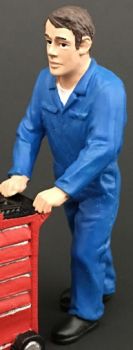 ADF32111 - Meccanico con un cappotto blu