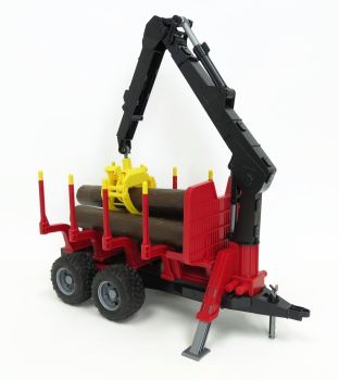 BRU2252 - Rimorchio forestale con gru di scarico e tronchi Scala: 1/16