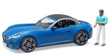 BRU3481 - BRUDER Roadster con conducente blu