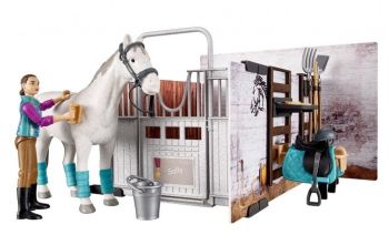 BRU62506 - Box stabile con cavallo; cavaliere e accessori
