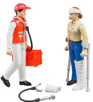BRU62710 - Soccorritore e donna ferita con accessori
