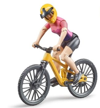 BRU63111 - Donna ciclista con bici