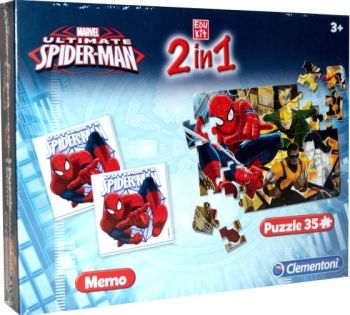 CLE13331 - Memo gioco + Puzzle 35 pezzi SPIDERMAN