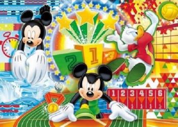 CLE22222-4 - Puzzle 15 Pezzi Topolino ei suoi amici ai Giochi Olimpici