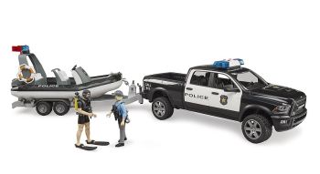 BRU2507 - DODGE RAM 2500 Polizia con rimorchio e barca
