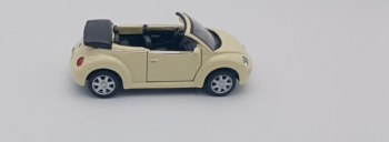 WEL2035WH - VOLKSWAGEN NEW BEETLE Auto decappottabile bianca metallizzata modello a frizione venduta senza scatola