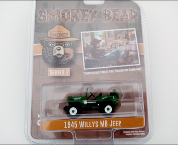 GREEN38040-A - JEEP Willys MB 1945 verde della serie SMOKEY BEAR in blister