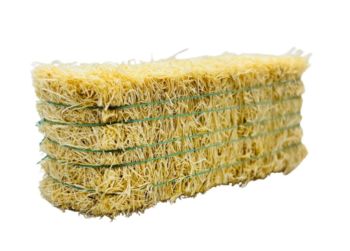 CW0277 - Balla di paglia quadrata con spago verde - 7,8 x 3 x 2,9 cm