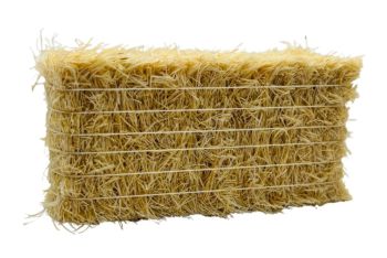 CW0279 - Balla di paglia quadrata con spago bianco - 7,8 x 3,7 x 2,2 cm