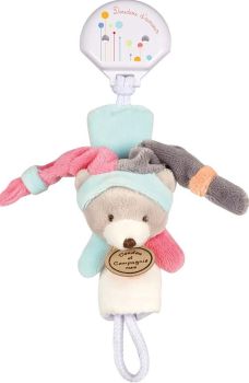 DC2509OURSROSE - Clip per ciuccio - Orso rosa e blu