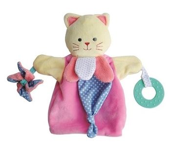 DC3005CHAT - Marionetta gatto rosa 30 cm