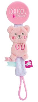 DC3424OURS - Clip per ciuccio Vaniglia/fragola - Orso