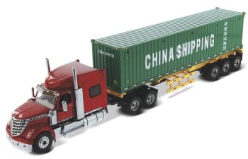 DCM71045 - INTERNATIONAL Lonestar Day cab 6x4 con portacontainer e container CHINA SHIPPING
