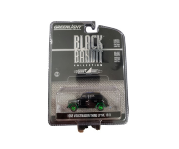GREEN28110-DVERT - DATSUN 510 con portasci e cerchi verdi 1971 nero della serie BLACK BANDIT in blister