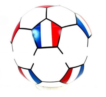 LPB22375 - Pallone da calcio gonfiabile misura 4 - FRANCIA - 25 cm