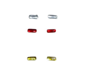 ART04370B - 2 cuscinetti per fari rettangolari bianchi 1x3 mm