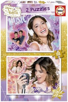EDU16189 - 2 Puzzle 100 Pezzi VIOLETTA 40 x 28 cm