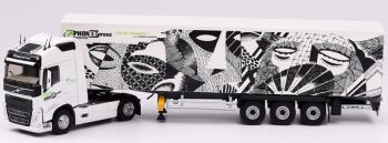 ELI116408 - VOLVO FH 4 F Globetrotter 500 4x2 e rimorchio coperto Phone Express Clement Laurentin