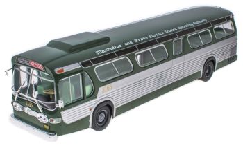 G1255073 - NewYork GENERAL MOTORS Neew Look Fishbowl TDH 5301 1965 autobus urbano americano verde e grigio