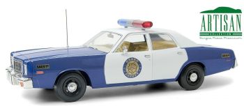 GREEN19096 - PLYMOUTH Fury 1975 Osage County Sheriff blu e bianco