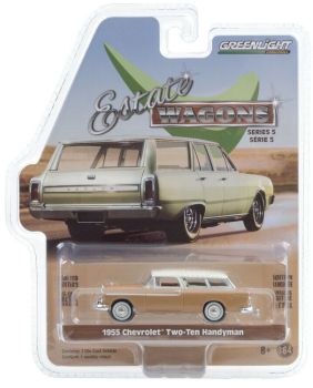 GREEN29990-A - CHEVROLET Two-Ten Handyman 1955 marrone station wagon tetto bianco venduto in blister