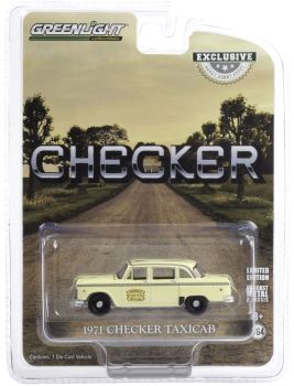 GREEN30182 - CHECKER Taxi Cab 1971 crema venduta in blister