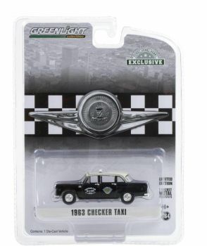 GREEN30207 - CHECKER MOTORS MARATHON A11 1963 taxi nero tetto bianco venduto in blister