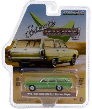 GREEN36010-B - PLYMOUTH Satellite Station Wagon break 1968 Verde metallizzato Serie station wagon vendute in blister