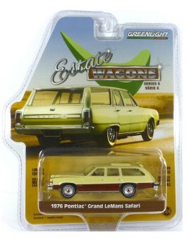 GREEN36010-D - PONTIAC Grand LeMans Safari break 1976 serie Estate Wagons crema e legno venduta in blister