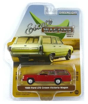 GREEN36010-F - FORD LTD Crown Voctoria Wagon break 1989 serie Estate Wagons rosso metallizzato venduta in blister