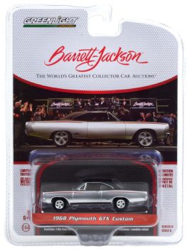 GREEN37220-A - PLYMOUTH GTX Custom 1968 grigio e nero Barrett Jackson venduto in blister