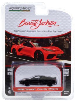 GREEN37220-F - CHEVROLET Corvette Stingray nera 2020 Barrett Jackson venduta in blister