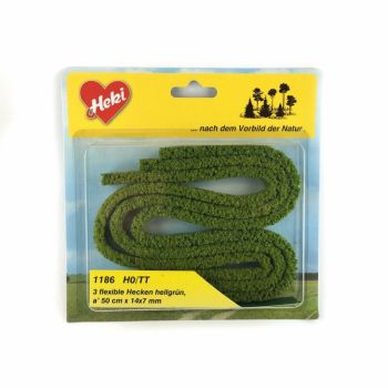 HEK1186 - 3 siepi flessibili verde chiaro - 14x7 mm - lunghezza 50 cm.