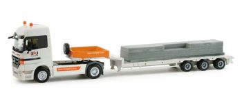 HER158091 - MERCEDES Actros LH08 4x2 con rimorchio a pianale ribassato 3 assi + carico - BFU
