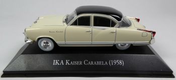 MAGARG48 - IKA Kaiser Carabela 1958 berlina 4 porte bianco nero tetto venduto in blister