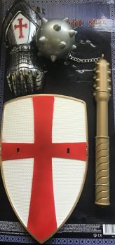 LPE52155 - Kit del cavaliere della crociata: armatura; guanto e mazza