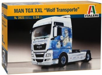 ITA3921 - MAN TGX XXL Wolf Transporte 4x2 Show Modellino in scala di camion da montare e dipingere