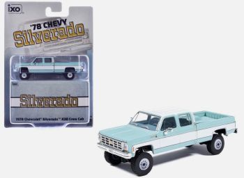 IXO-IA64007 - CHEVROLET Silverado K30 Doppia Cabina 1978 Blu e Bianco in blister