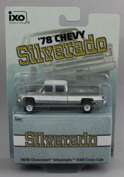 IXO-IA64007GRISE - CHEVROLET Silverado K30 Doppia Cabina 1978 Grigio e Bianco in blister