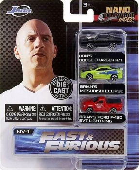 JAD253201000 - Giri a Nano Hollywood - 3 set di auto FAST AND FURIOUS 1