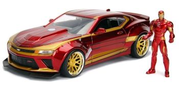 JAD253225003 - CHEVROLET Chevy Camaro IRON MAN Marvel Avengers con personaggio incluso