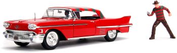 JAD253255004 - CADILLAC serie 62 1958 rossa dal film Freddy Krueger con figure incluse