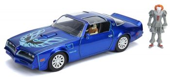 JAD31118 - Blu PONTIAC Firebird con Pennywise e la figura di Henry Bower