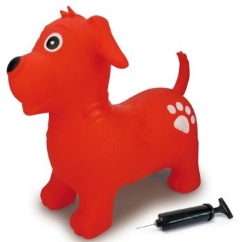 JAM460454 - Animale che rimbalza cane rosso con pompa
